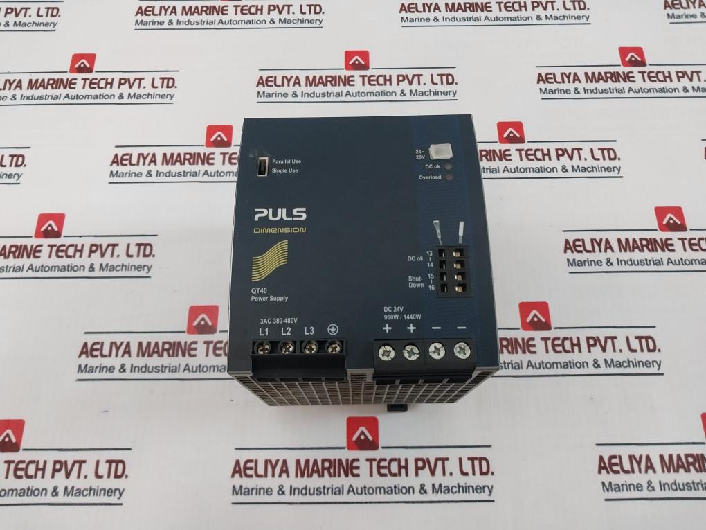 Puls Qt40.241 3-phase Power Supply 24V 40A 3Ac 380-480V 374.920.00B