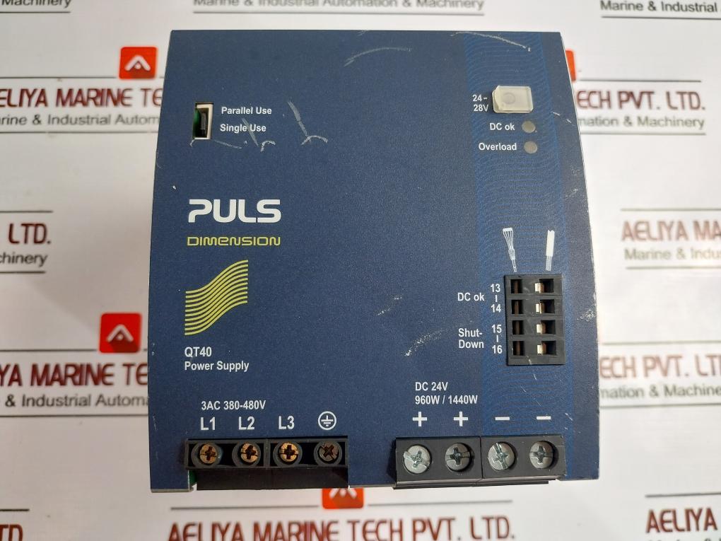 Puls Qt40.241 Power Supply Dimension 3Ac 380-480V 50-60Hz Dc 24-28V 60-51.5A