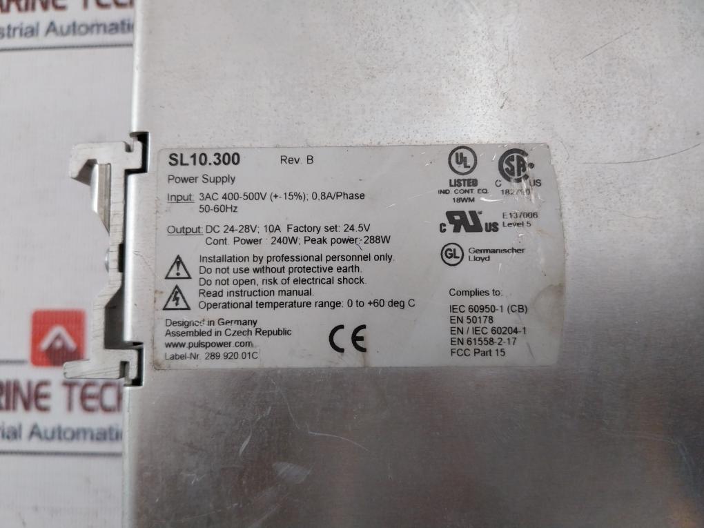 Puls Sl 10.300 Power Supply 3Ac 400-500V