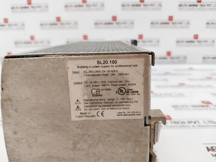 Puls Sl20.100 Power Supply Ac 200-240V 5A 50-60Hz