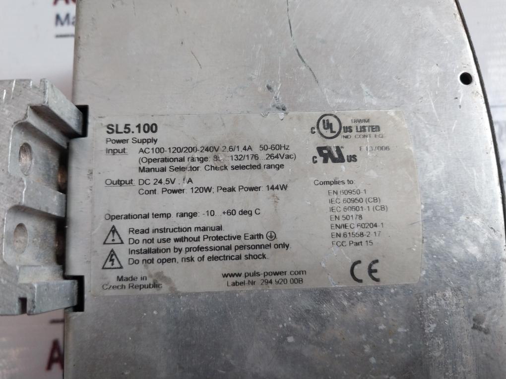 Puls Sl5.100 Power Supply Dc 24.5V 5A