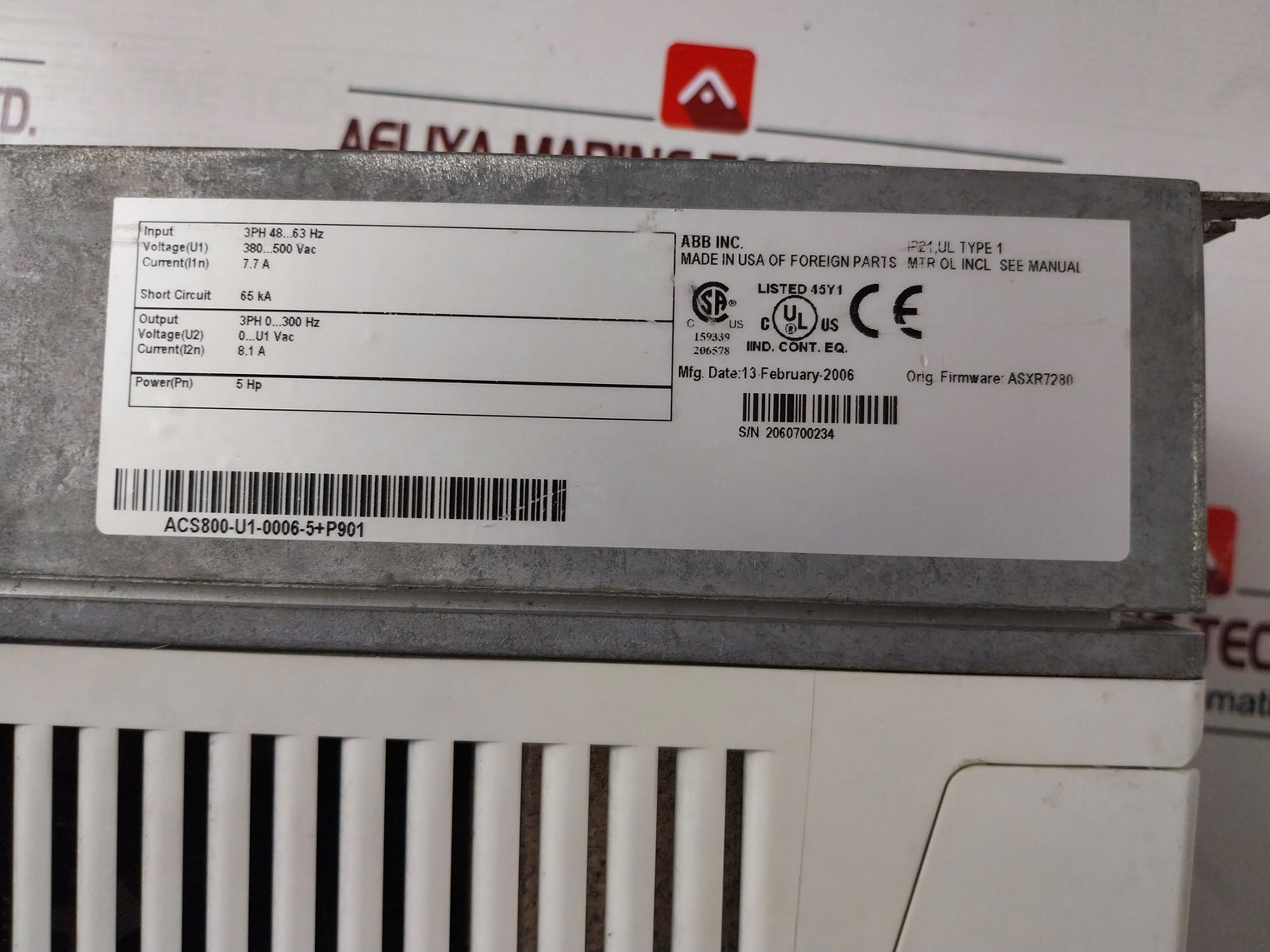 Pumsmart Ps200 Control Solutions Acs800-u1-0006-5+P901 A08100A02