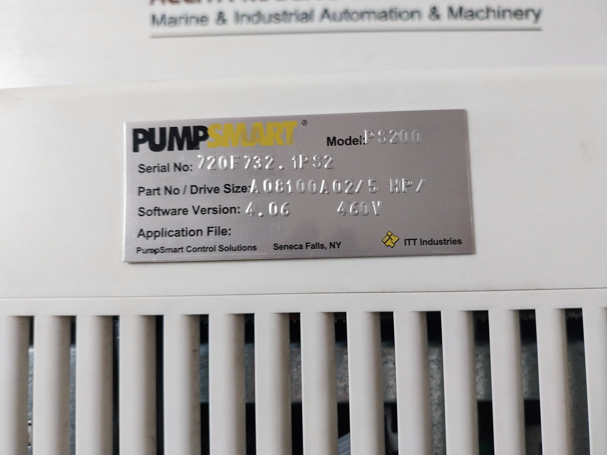 Pumsmart Ps200 Control Solutions Acs800-u1-0006-5+P901 A08100A02