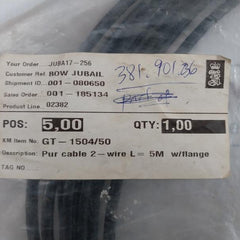 Pur Cable 2-wire L=5M W/Flange Kongsberg Gt-1504/50