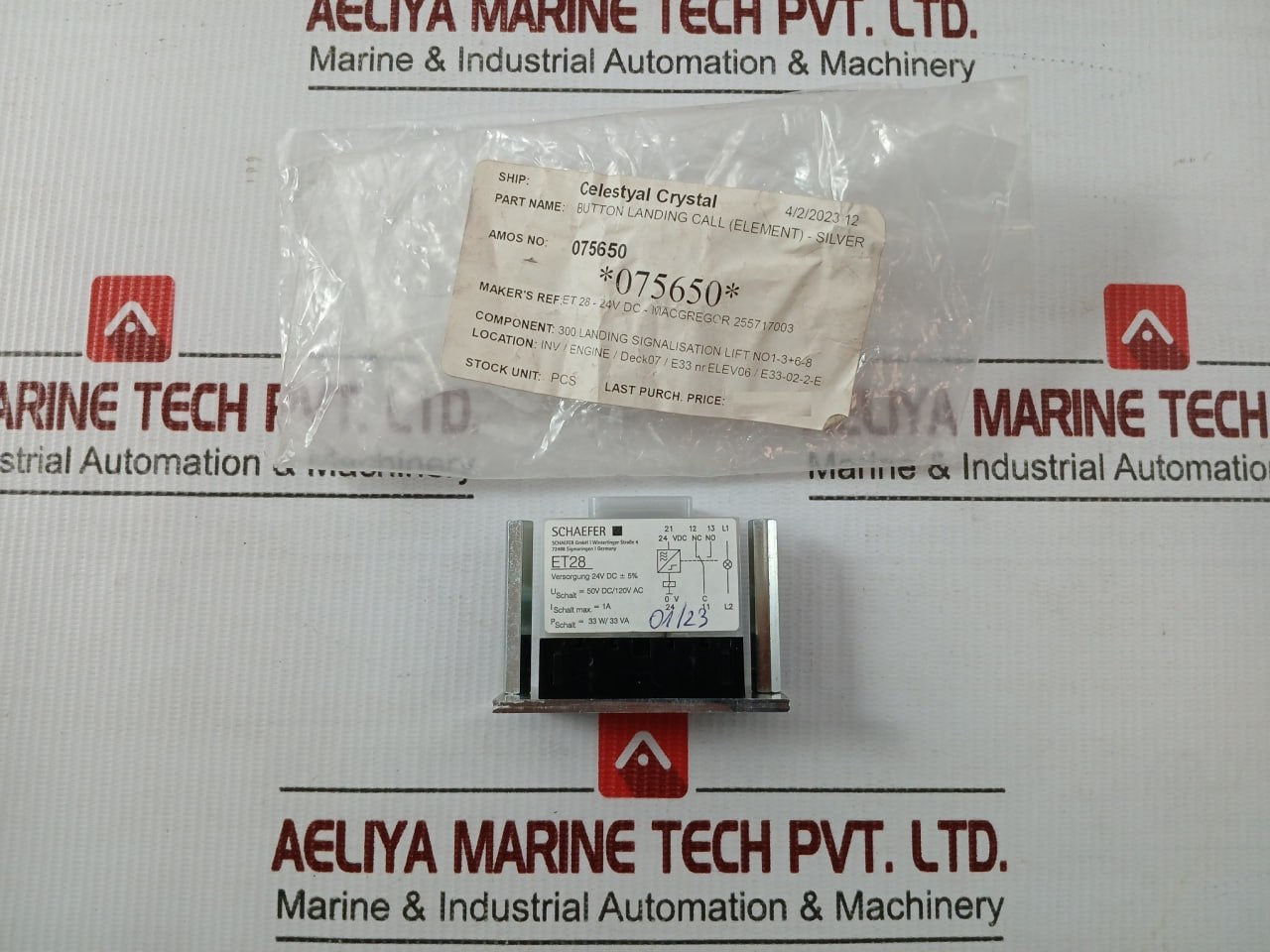 Push-button Switch Module Et28 Schaefer 24 Vdc 075650