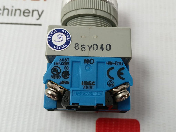 Push Button With Contact Block Base 600V 10A Idec Abw Hw-c10