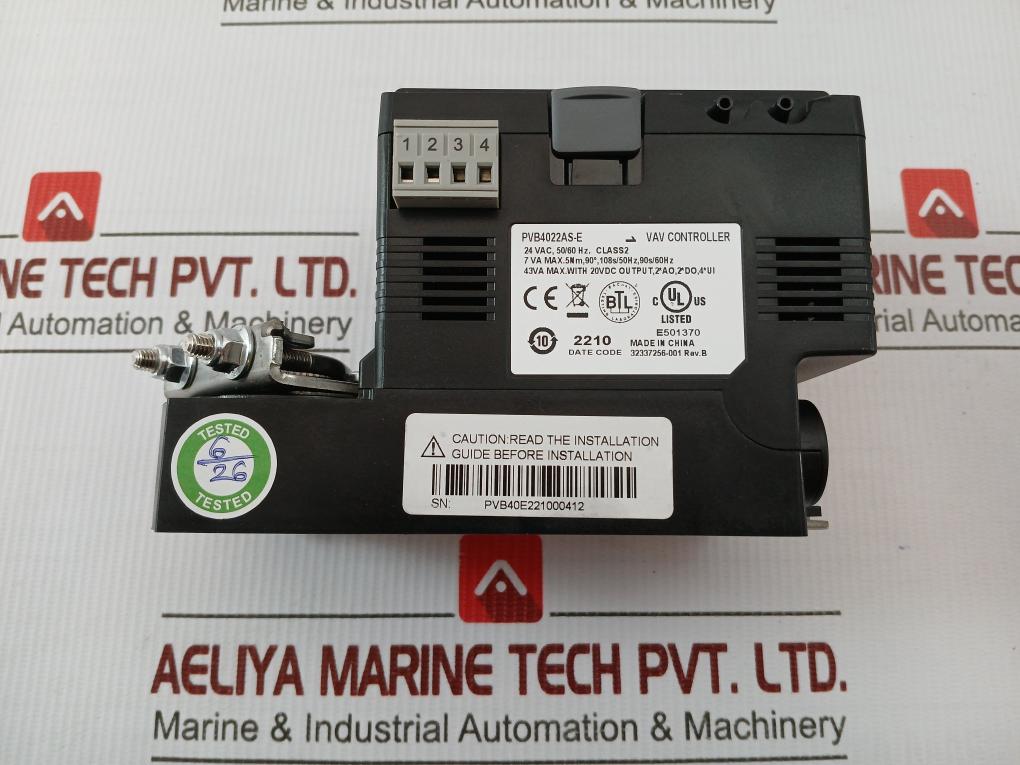 Pvb4022As-e Honeywell 24Vac, 50/60Hz Programmable Vav Controller With Actuator