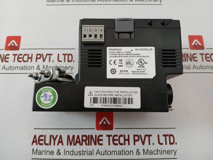 Pvb4022As-e Honeywell 24Vac, 50/60Hz Programmable Vav Controller With Actuator