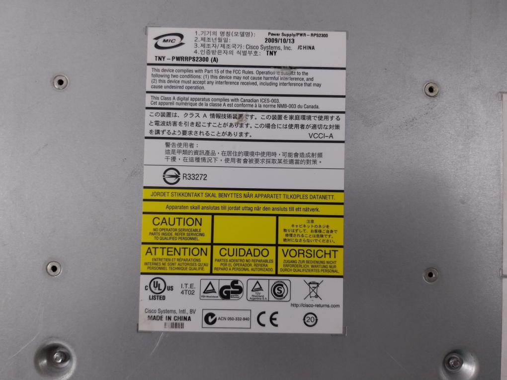 Pwr-rps2300 Cisco Redundant Power System