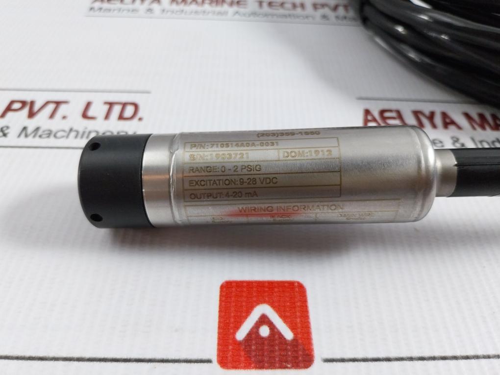 Px439-002Gi Pressure Transmitter With Cable 0.00 To 2.00 Psig Omega