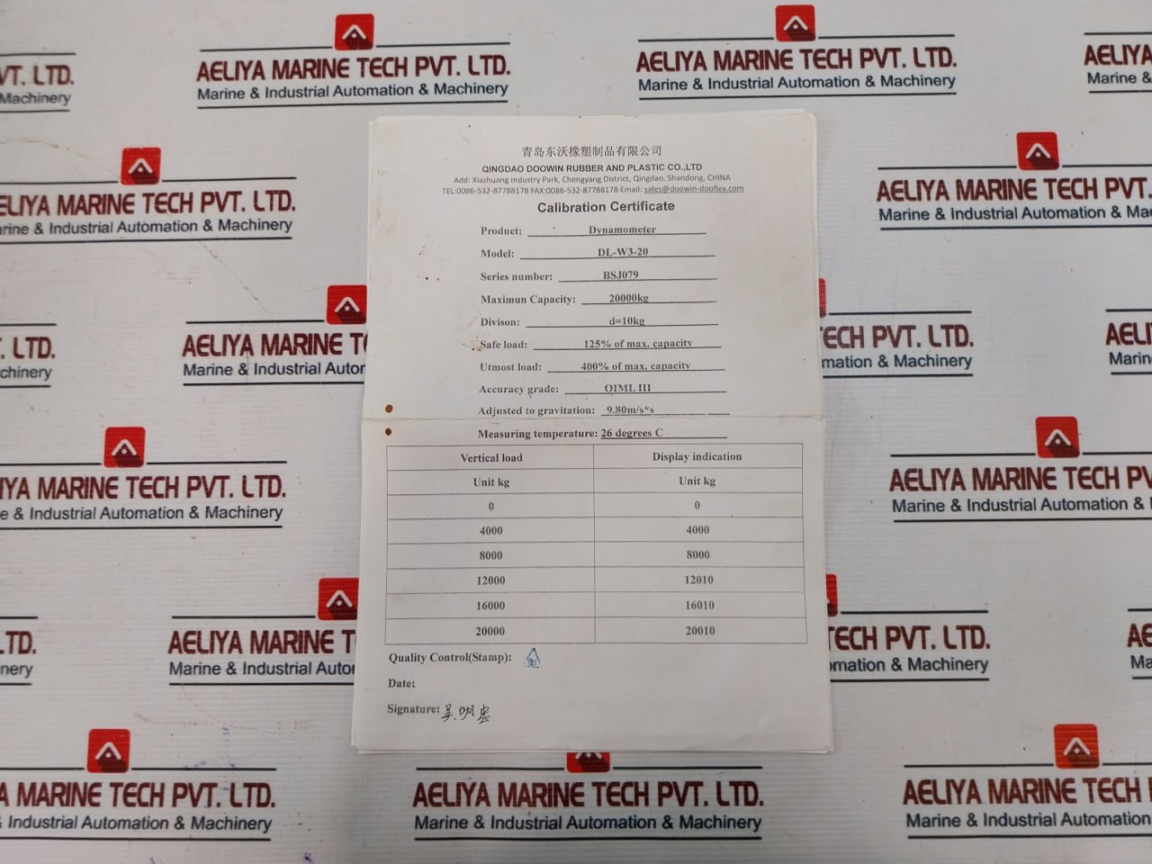 Qingdao Doowin Dl-w3-20 Wireless Indicator And Load Cell Dynamometer Set