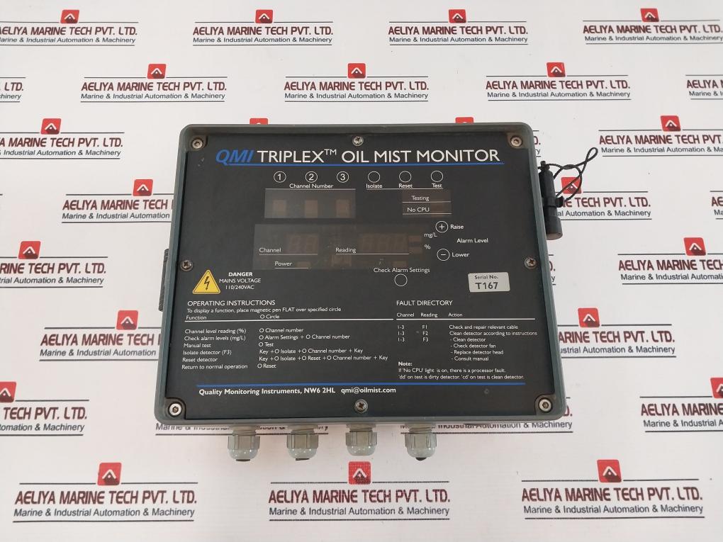 Qmi Triplex NW6 2HL Oil Mist Monitor 110/240VAC