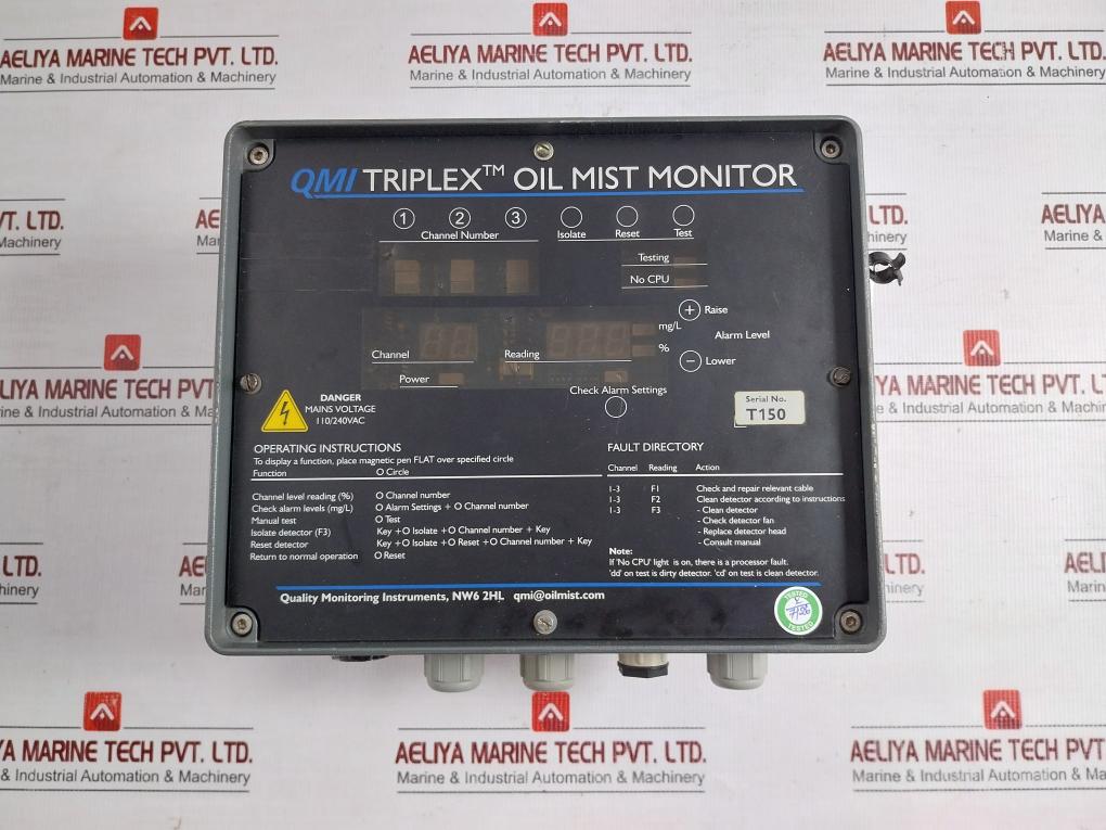 Qmi Triplex Oil Mist Monitor 110/240Vac Nw6 2Hl