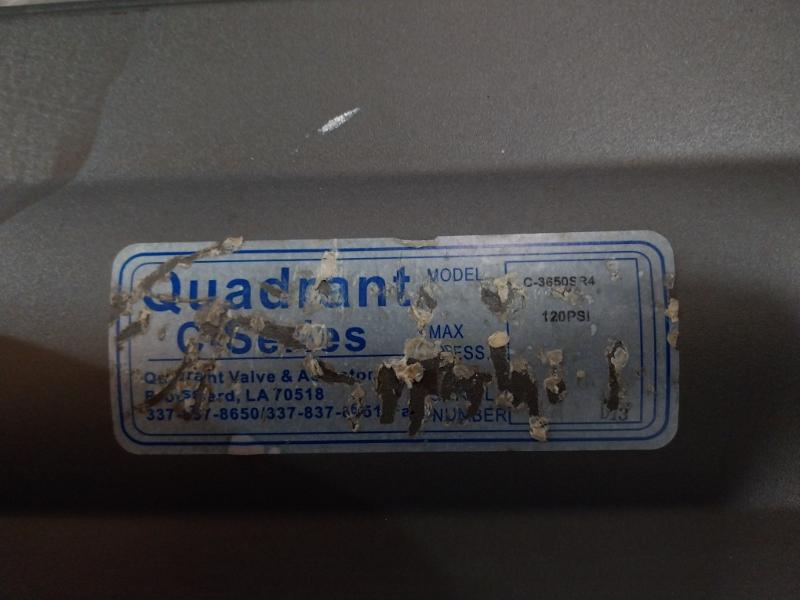 Quadrant C-3650Sr4 C-series Pneumatic Rack & Pinion Actuator 120 Psi