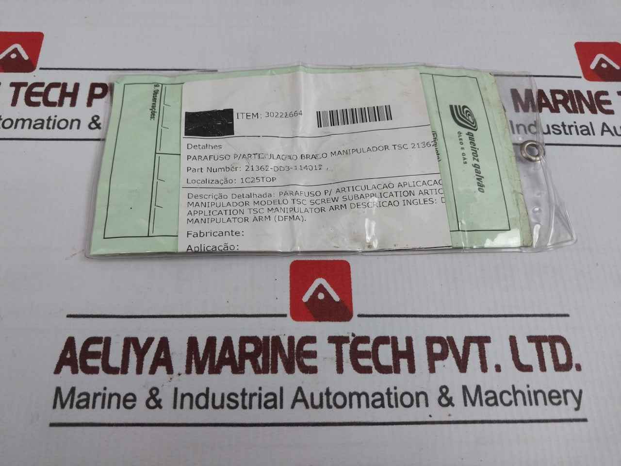 Queiroz Galvao 21362-dd3-114012 Manipulator Arm Joint Screw