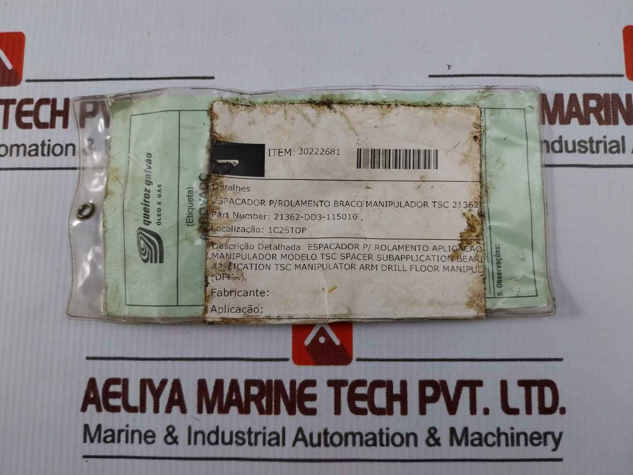 Queiroz Galvao 21362-dd3-115010 Manipulator Arm Bearing Spacer