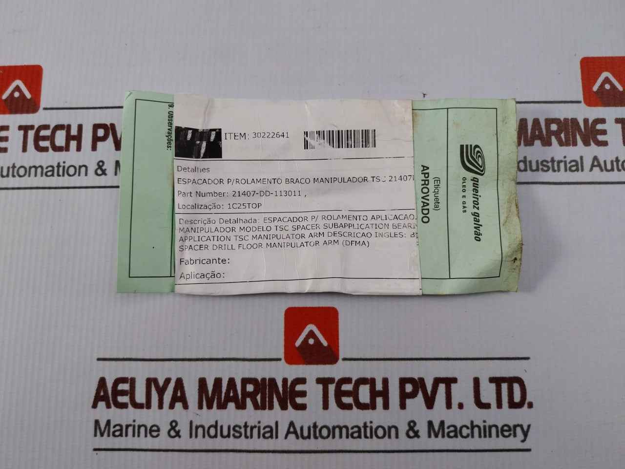 Queiroz Galvao 21407-dd-113011 Spacer For Manipulator Arm Bearing 21407,30222641