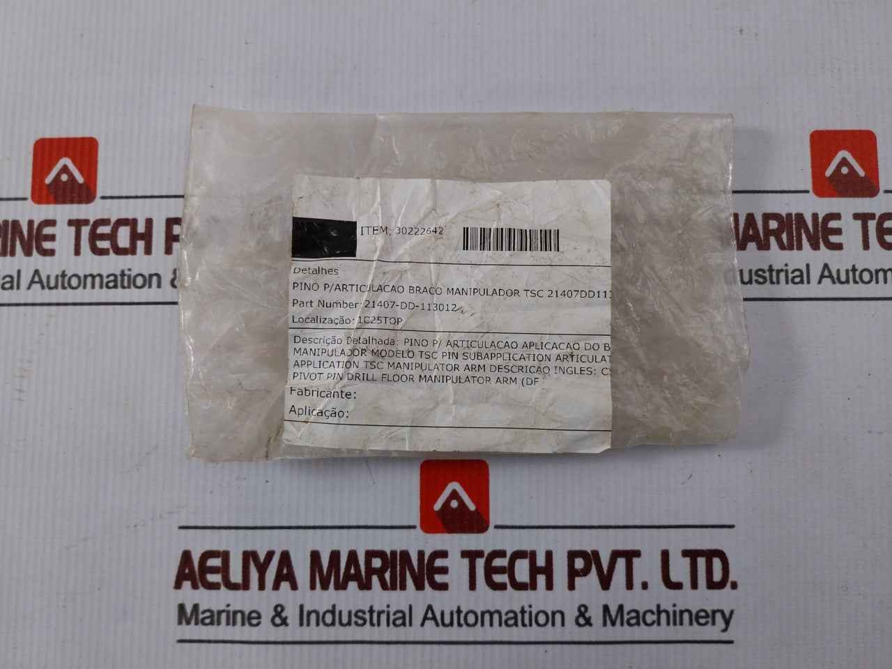 Queiroz Galvao 21407-dd-113012 Pivot Pin For Drill Floor Manipulator Arm