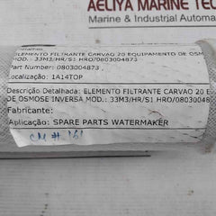 Queiroz Galvao 30019838 Charcoal Filter Element 33M3/Hr/S1