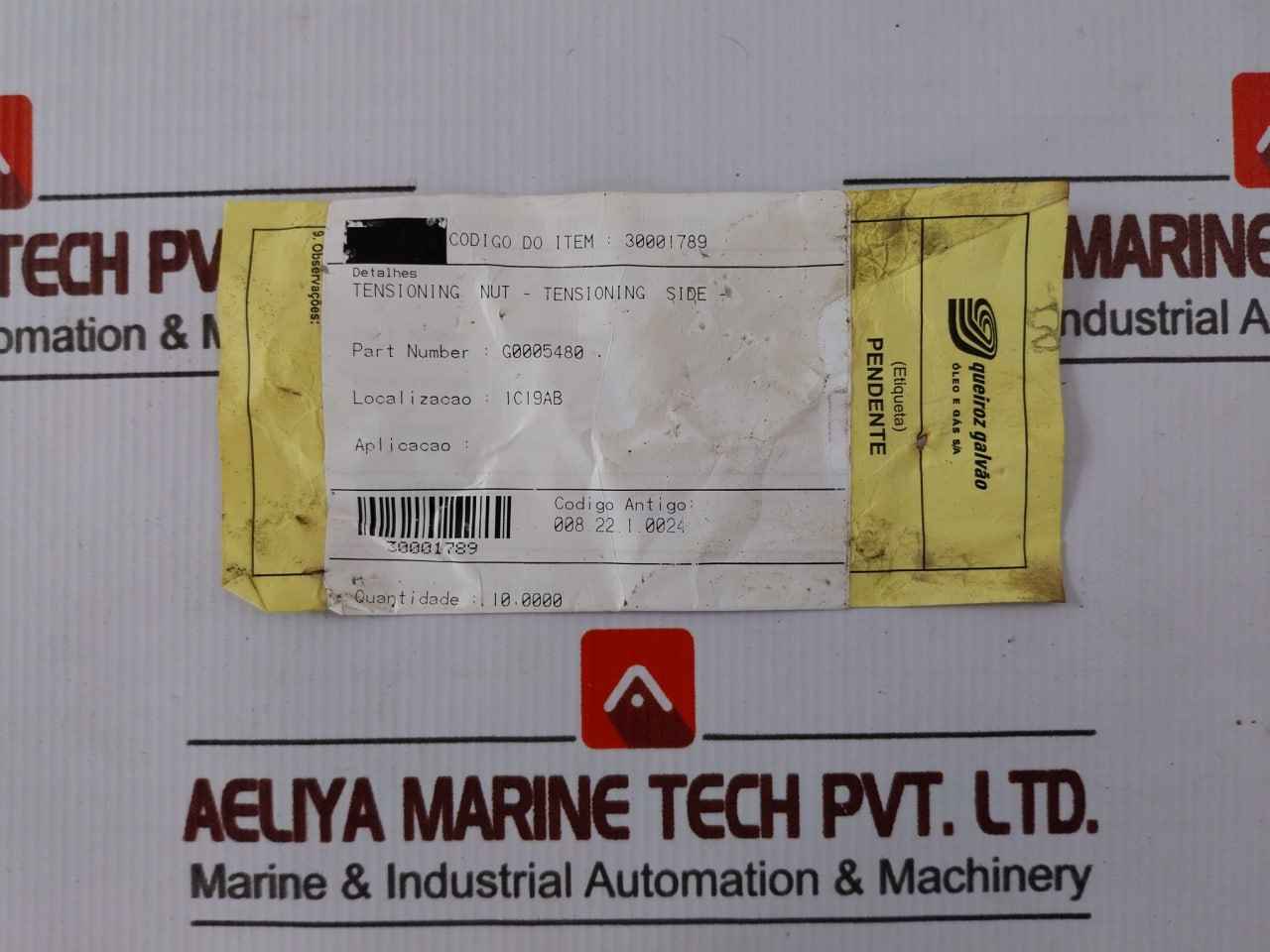 Queiroz Galvao G0005480 Tensioning Nut