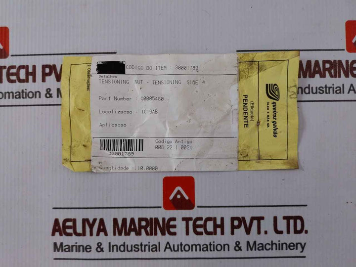 Queiroz Galvao G0005480 Tensioning Nut