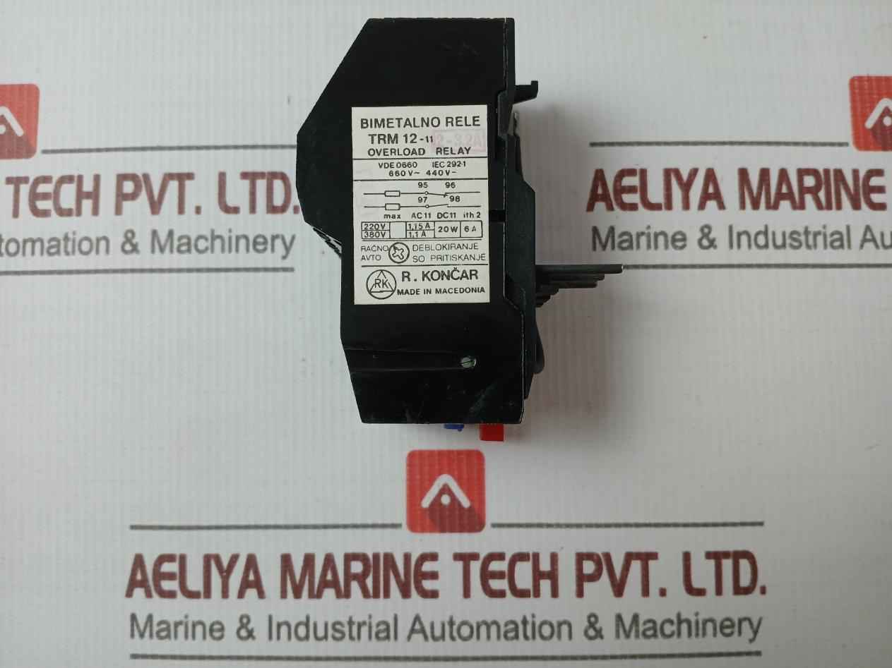 R.Koncar Trm 12-11 Overload Relay 380V 6A