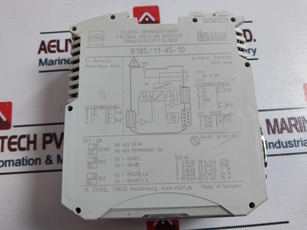 R.Stahl 9185/11-45-10 Fieldbus Isolating Repeater Rev E