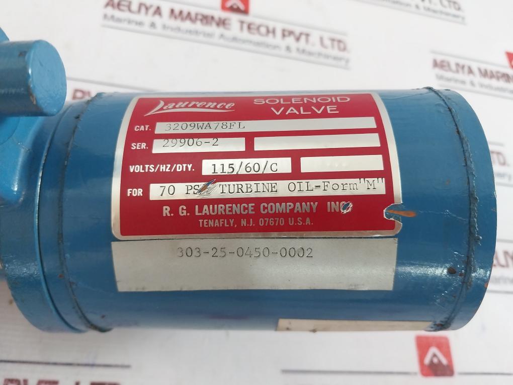 R.g. Laurence 3209wa78fl Solenoid Valve 115v/60hz