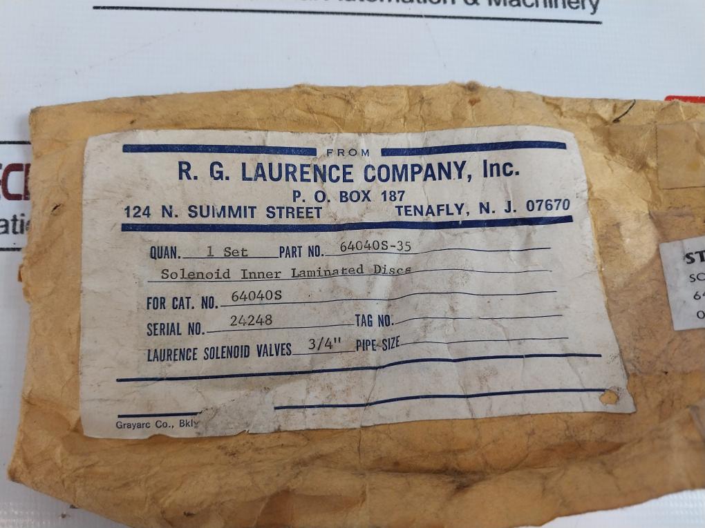 R.g. Laurence 64040s-35 Solenoid Inner Laminated Disc 3/4 Inch