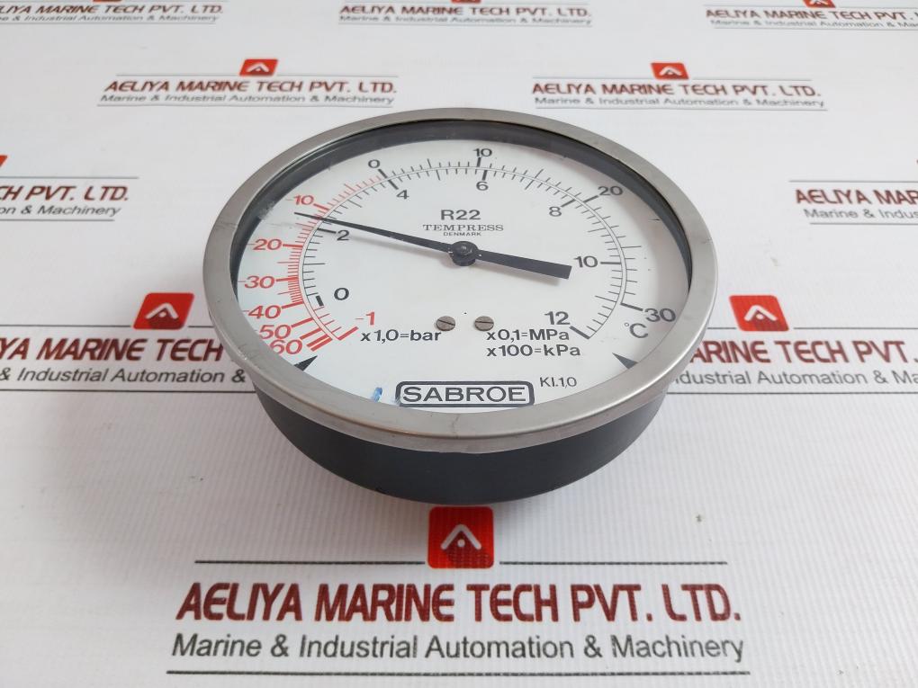 R22 Refrigeration Pressure Gauge -60 To 30°C Tempress