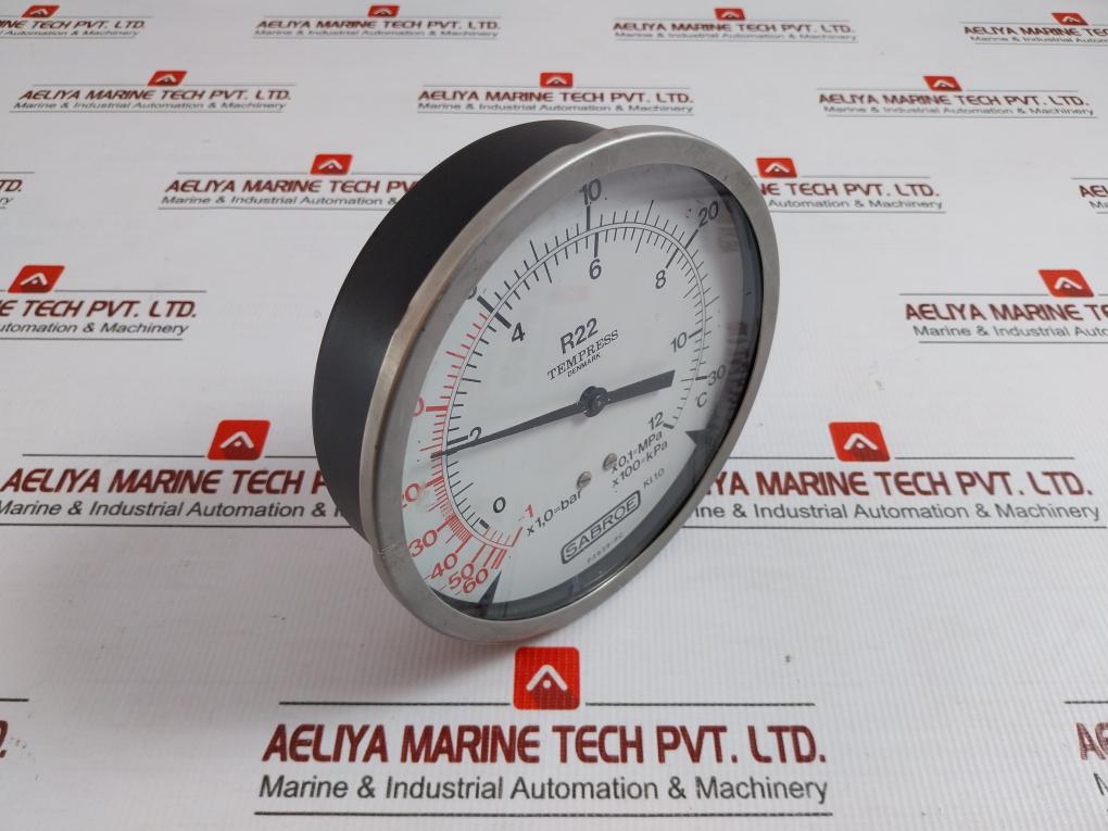 R22 Refrigeration Pressure Gauge -60 To 30°C Tempress