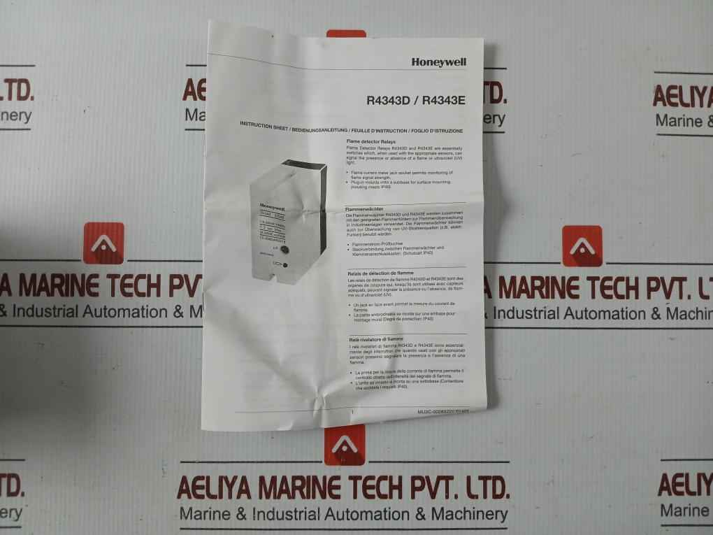 R4343 D1009 Flame Detector Relay 110V/50-60Hz Honeywell