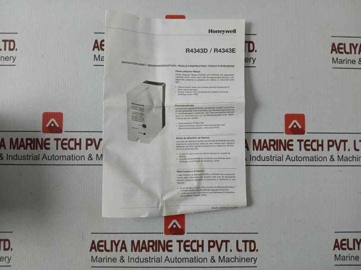 R4343 D1009 Flame Detector Relay 110V/50-60Hz Honeywell