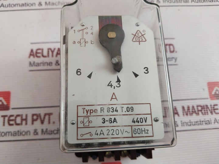 R 834 T.09 Overcurrent Protection Relay 3-6A 440V