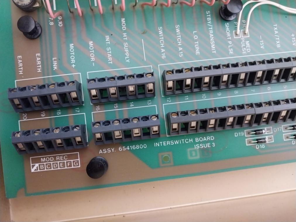 Racal Marine Radar 65416Aa Interswitch Unit 0.3M Class B