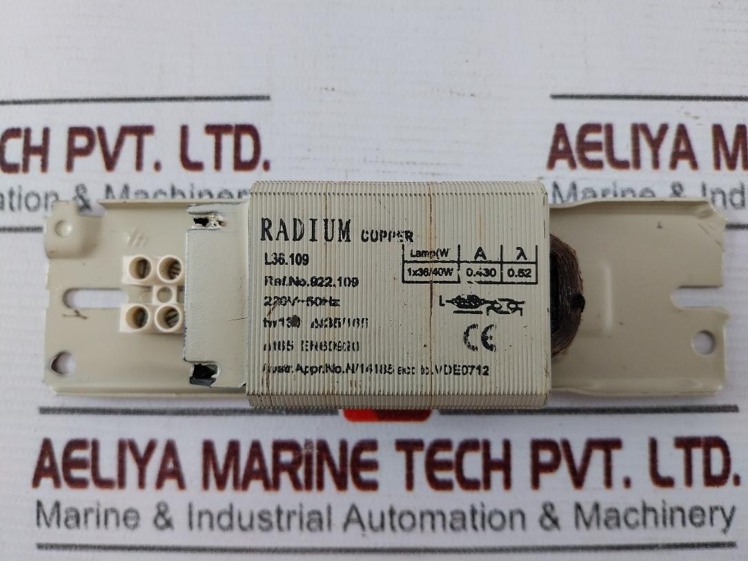 Radium L36.109 Copper Lamp 220V 50Hz 1X36/40W Tw 130 Vde0712