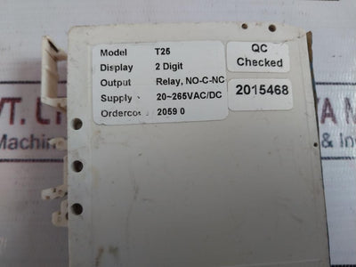 Radix T25 Digital Timer 2 Digit Display 20-265V Ac/Dc