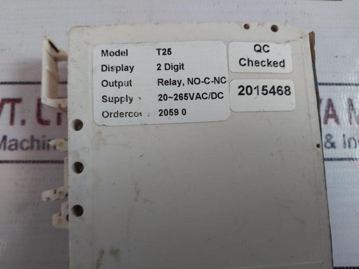 Radix T25 Digital Timer 2 Digit Display 20-265V Ac/Dc
