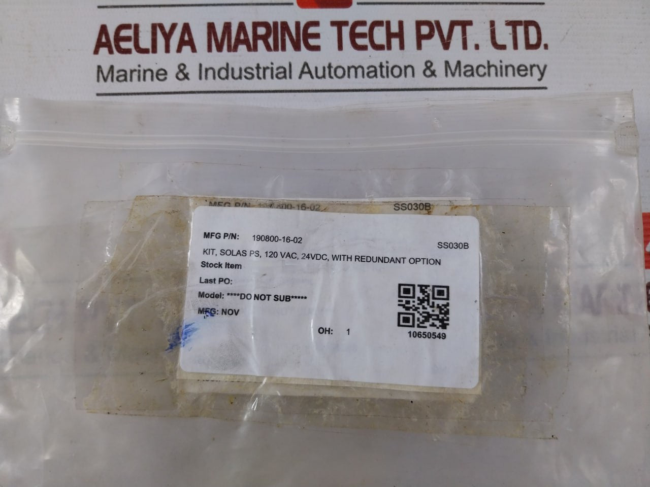 Radoil 190,800-16-02 Solas Ps Kit 120Vac 24Vdc Ss030B 111100-20-01