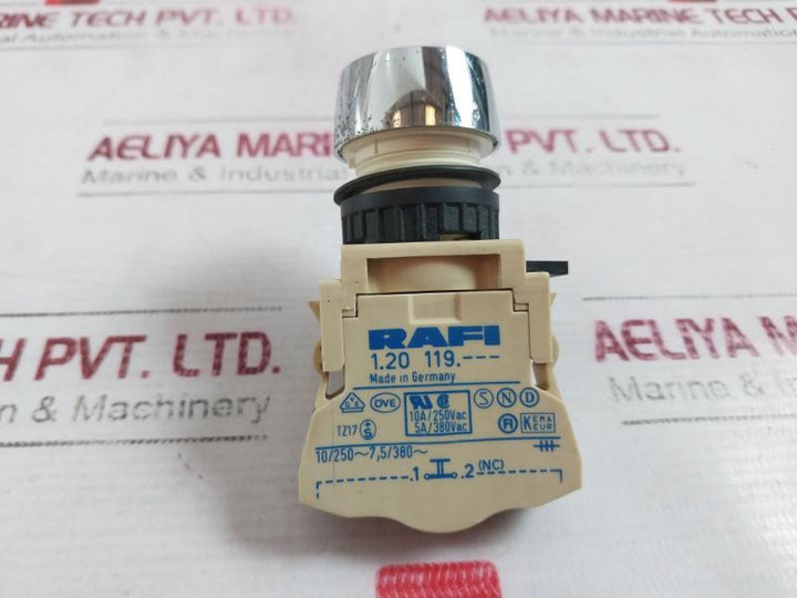 Rafi 1.20 119.---green Push Button Selector Switch Contact Block 10A/250Vac