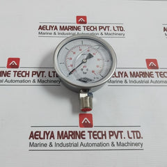 Rajtech En 837-1 Glycerine Pressure Gauge 0-90 Psi/0-6 Bar