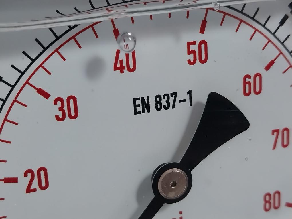 Rajtech En 837-1 Glycerine Pressure Gauge 0-90 Psi/0-6 Bar