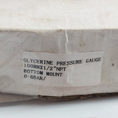 Rajtech En 837-1 Glycerine Pressure Gauge 0-90 Psi/0-6 Bar