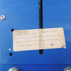 Ramus Chambery Dn150 Vgr Knife Gate Valve Pn10 2,5 Bar