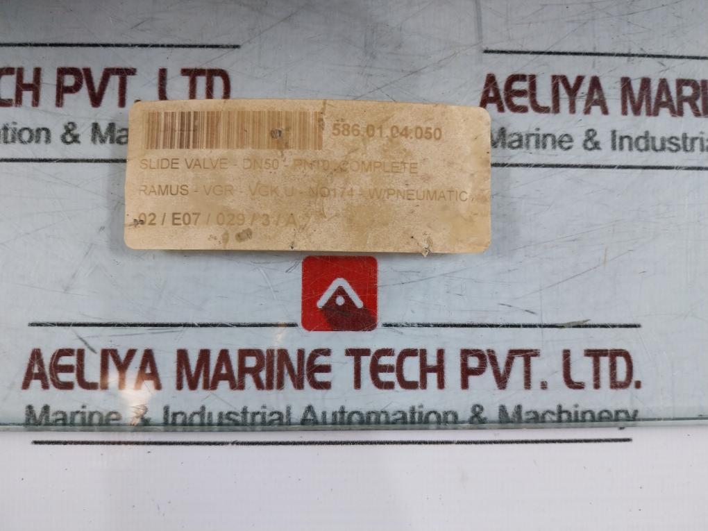 Ramus Vgr Guillotine Knife Gate Valve Dn50 Pn10 Pneumatic Actuator