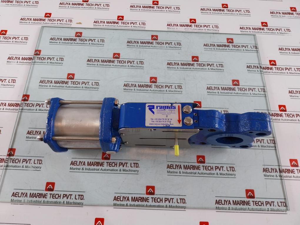 Ramus Vgr Guillotine Knife Gate Valve Dn50 Pn10 Pneumatic Actuator