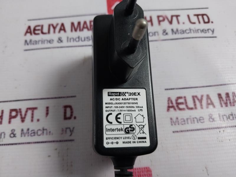 Rapid Jxas0120750100Ve Ac/Dc Adapter 100-240V~ 50/60Hz, 300Ma
