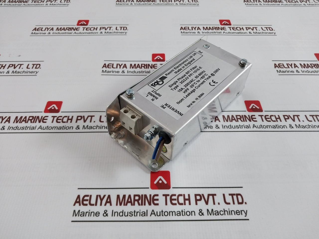 Rasmi 3G3Jv Pfi 1010-e Single Phase Rfi Filter K101 10A, 250Vac, 50-60Hz 7Ma