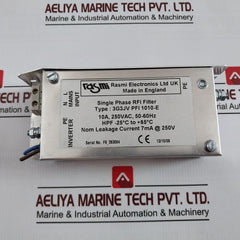 Rasmi 3G3Jv Pfi 1010-e Single Phase Rfi Filter K101 10A, 250Vac, 50-60Hz 7Ma
