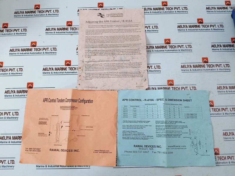 Rawal APR-410-3 Thermal expansion Valve set 450 PSIG, 3160009-1